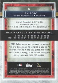 2020 Topps Museum Collection #13 Juan Soto Back