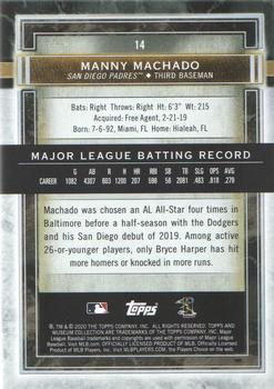 2020 Topps Museum Collection #14 Manny Machado Back