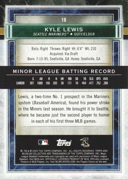 2020 Topps Museum Collection #16 Kyle Lewis Back