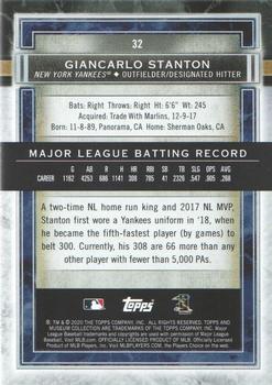 2020 Topps Museum Collection #32 Giancarlo Stanton Back
