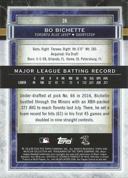 2020 Topps Museum Collection #36 Bo Bichette Back