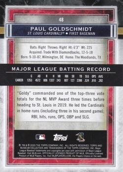2020 Topps Museum Collection #48 Paul Goldschmidt Back