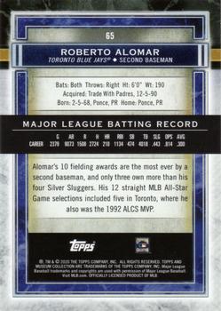 2020 Topps Museum Collection #65 Roberto Alomar Back