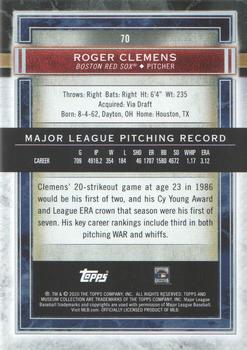 2020 Topps Museum Collection #70 Roger Clemens Back