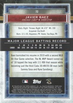 2020 Topps Museum Collection #72 Javier Baez Back