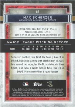 2020 Topps Museum Collection #82 Max Scherzer Back