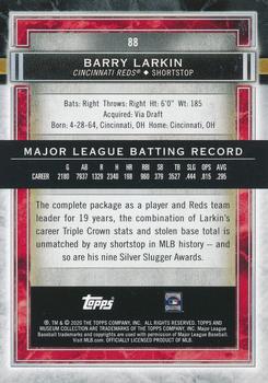 2020 Topps Museum Collection #88 Barry Larkin Back