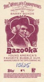 2007 Topps Allen & Ginter - Mini Bazooka #320 Barry Bonds Back