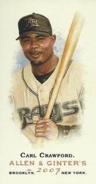 2007 Topps Allen & Ginter - Mini No Card Number #NNO Carl Crawford Front