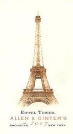 2007 Topps Allen & Ginter - Mini No Card Number #NNO Eiffel Tower Front
