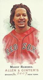 2007 Topps Allen & Ginter - Mini No Card Number #NNO Manny Ramirez Front