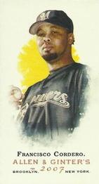 2007 Topps Allen & Ginter - Mini No Card Number #NNO Francisco Cordero Front