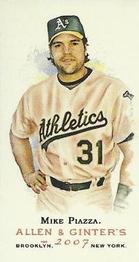 2007 Topps Allen & Ginter - Mini No Card Number #NNO Mike Piazza Front