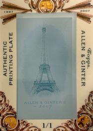 2007 Topps Allen & Ginter - Mini Printing Plates Cyan #30 Eiffel Tower Front