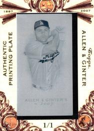 2007 Topps Allen & Ginter - Mini Printing Plates Cyan #187 Russell Martin Front