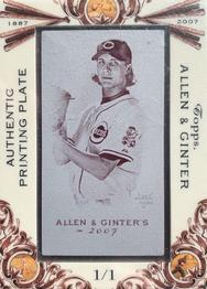 2007 Topps Allen & Ginter - Mini Printing Plates Magenta #114 Homer Bailey Front