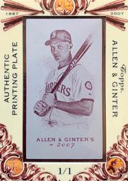 2007 Topps Allen & Ginter - Mini Printing Plates Magenta #225 Raul Ibanez Front