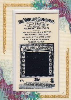 2007 Topps Allen & Ginter - Relics #AGR-AP Albert Pujols Back