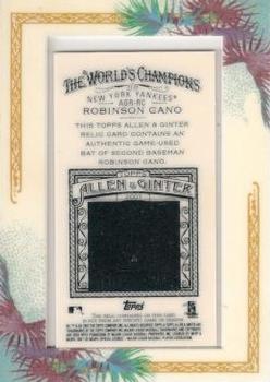 2007 Topps Allen & Ginter - Relics #AGR-RC Robinson Cano Back