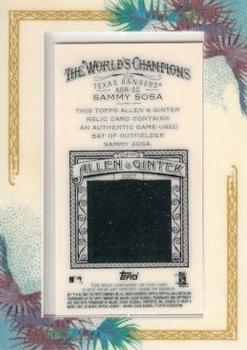 2007 Topps Allen & Ginter - Relics #AGR-SS Sammy Sosa Back