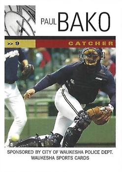 2002 Milwaukee Brewers Police - Waukesha Police Dept, Waukesha Sports Cards #NNO Paul Bako Front