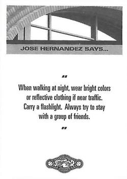2002 Milwaukee Brewers Police - Waukesha Police Dept, Waukesha Sports Cards #NNO Jose Hernandez Back