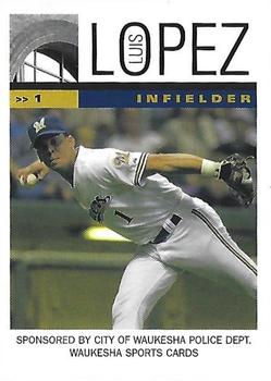 2002 Milwaukee Brewers Police - Waukesha Police Dept, Waukesha Sports Cards #NNO Luis Lopez Front