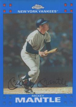 2007 Topps Chrome - Blue Refractors #4 Mickey Mantle Front