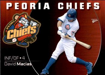 2009 MultiAd Peoria Chiefs #19 David Macias Front
