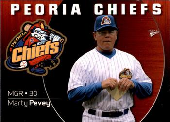 2009 MultiAd Peoria Chiefs #28 Marty Pevey Front