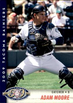 2009 MultiAd Tacoma Rainiers #6 Adam Moore Front