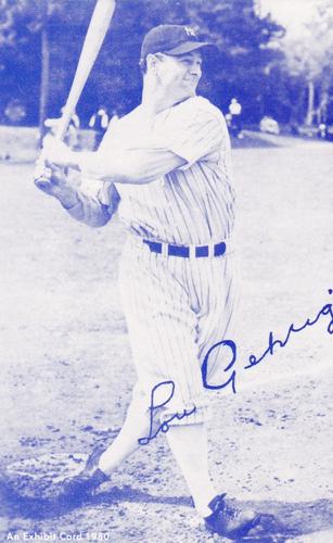 1980 Exhibit - Blue #NNO Lou Gehrig Front