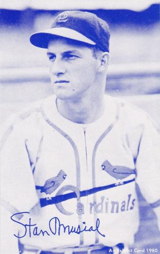 1980 Exhibit - Blue #NNO Stan Musial Front