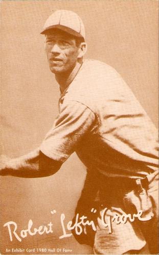 1980 Hall of Fame Exhibit - Sepia #NNO Lefty Grove Front
