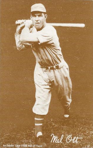 1980 Hall of Fame Exhibit - Sepia #NNO Mel Ott Front