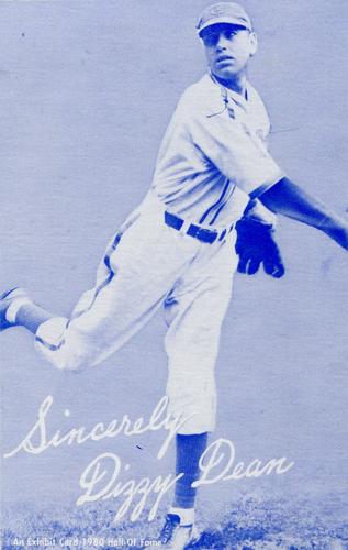 1980 Hall of Fame Exhibit - Blue #NNO Dizzy Dean Front