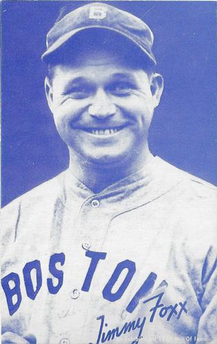 1980 Hall of Fame Exhibit - Blue #NNO Jimmie Foxx Front