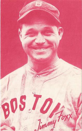 1980 Hall of Fame Exhibit - Red #NNO Jimmie Foxx Front