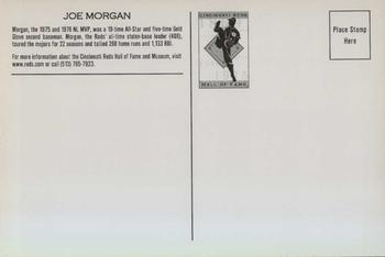 2002 Cincinnati Reds Hall of Fame and Museum Postcards #NNO Joe Morgan Back
