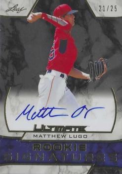 2019 Leaf Ultimate - Rookie Signatures Gold #RS-ML2 Matthew Lugo Front