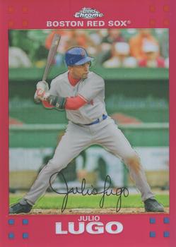 2007 Topps Chrome - Red Refractors #7 Julio Lugo Front