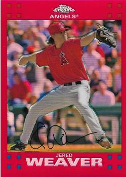 2007 Topps Chrome - Red Refractors #37 Jered Weaver Front