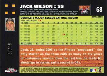 2007 Topps Chrome - Red Refractors #68 Jack Wilson Back
