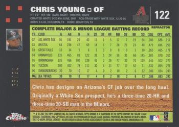 2007 Topps Chrome - Red Refractors #122 Chris Young Back