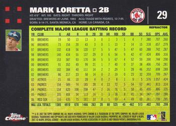 2007 Topps Chrome - Refractors #29 Mark Loretta Back