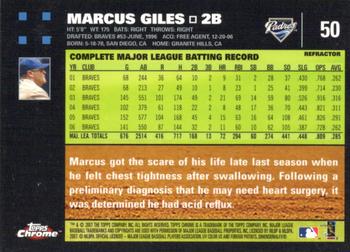 2007 Topps Chrome - Refractors #50 Marcus Giles Back