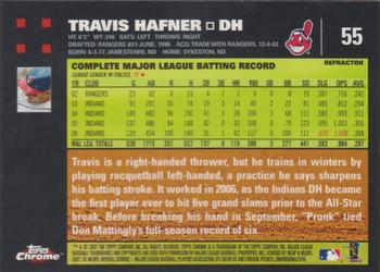 2007 Topps Chrome - Refractors #55 Travis Hafner Back