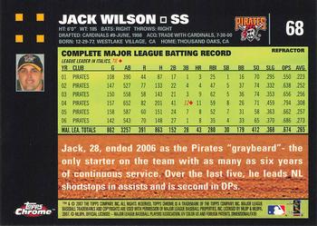2007 Topps Chrome - Refractors #68 Jack Wilson Back