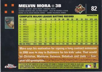 2007 Topps Chrome - Refractors #82 Melvin Mora Back