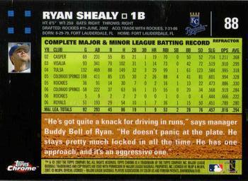 2007 Topps Chrome - Refractors #88 Ryan Shealy Back